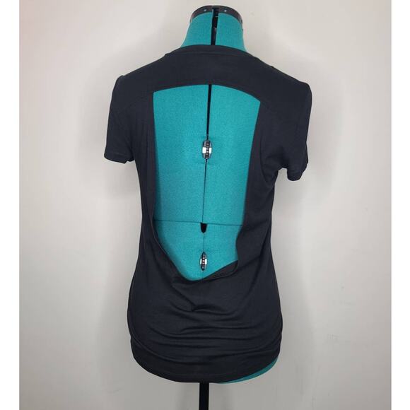 Victorias Secret VS Sport black open back workout shirt - XS - Picture 2 of 3